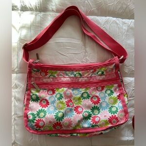 Lesportsac Floral Crossbody Bag - Pink and Green
